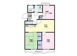 コートビレジ 3DKの間取図画像