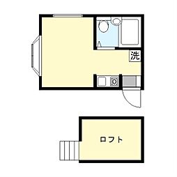 プラスムひばりヶ丘 ワンルームの間取図画像