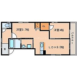 ウエストヒルズ 3階/-