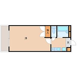 彩華3 1Kの間取図画像