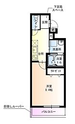 フジパレス神田南通II番館 1Kの間取図画像