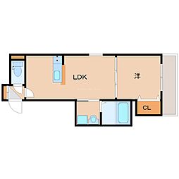 Grande Maison 武庫川 1LDKの間取図画像