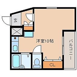 ストロベリーハウス ワンルームの間取図画像