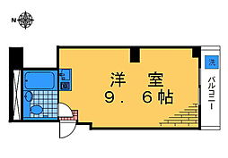シャトレ高田馬場 ワンルームの間取図画像