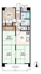 寿ゞやマンション第2甚目寺 4DKの間取図画像