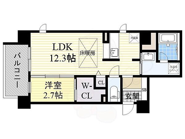 大阪府大阪市西区靱本町２丁目(賃貸マンション1LDK・2階・38.00㎡)の写真 その2