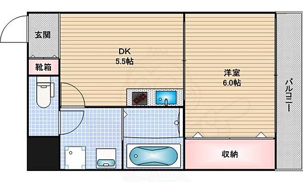 メゾン・デ・ノムラ東心斎橋 601｜大阪府大阪市中央区東心斎橋１丁目(賃貸マンション1DK・6階・29.70㎡)の写真 その2