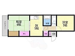 AKビル 2DKの間取図画像