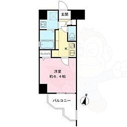 エスリード大阪ドームシティ 1Kの間取図画像