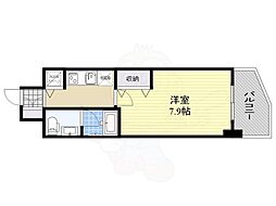 アーデン堺筋本町 1Kの間取図画像