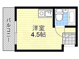 グランビルド道頓堀 ワンルームの間取図画像