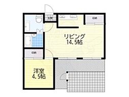 朝日プラザ道頓堀東 1LDKの間取図画像