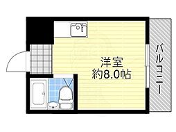 ビジタル高津 ワンルームの間取図画像