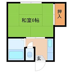 昇幸ハイツ 1Kの間取図画像