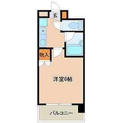 スタジオニュートラッド 1Kの間取図画像