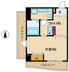 ドミトリー神田 1DKの間取図画像