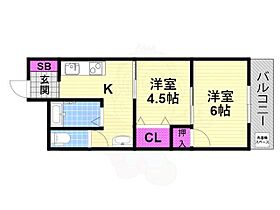 毎弘ビル  ｜ 大阪府大東市北条１丁目（賃貸マンション2K・3階・34.00㎡） その2