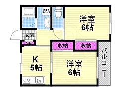 間取図画像 2DK