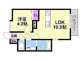 アーキビルド4  ｜ 大阪府大東市太子田１丁目（賃貸アパート1LDK・3階・44.71㎡） その2