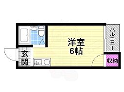 メゾン三栄 ワンルームの間取図画像