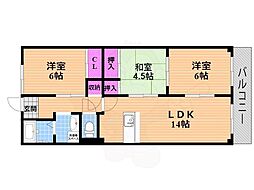 ナゥボ・1 3LDKの間取図画像