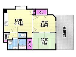 サン・フローラ中川 1階