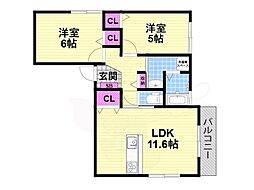 ミラハイツ諸福 2階