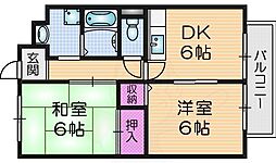 プチグレース 2DKの間取図画像