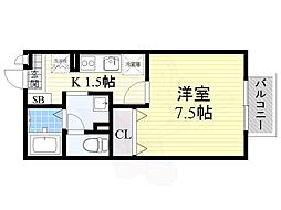 グランシャリオ 1Kの間取図画像