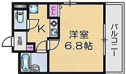 ドリームネオポリス北鴻池 1Kの間取図画像