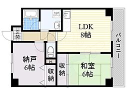 ファミーユ2 1SLDKの間取図画像