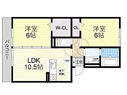 グランシャリオ 2LDKの間取図画像