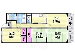メゾンプロープル 3LDKの間取図画像