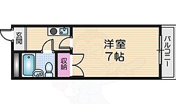 サンライズマンション 1Kの間取図画像
