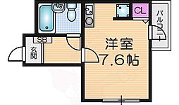 セシリア野崎 ワンルームの間取図画像