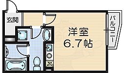 LISソフィア大東 ワンルームの間取図画像