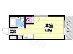 ロータリーマンション稲田 ワンルームの間取図画像