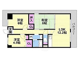 ブリランテ鶴見 3LDKの間取図画像
