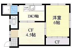 さつき荘 2Kの間取図画像