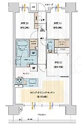 ハルモシティ 3LDKの間取図画像