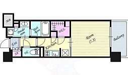 パークアクシスうつぼ公園 1Kの間取図画像