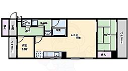 松屋レジデンス 2LDKの間取図画像