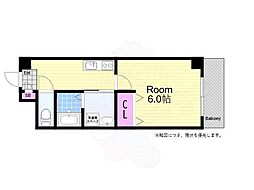 FAPART吉野 1Kの間取図画像