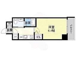 HS梅田EAST 1Kの間取図画像