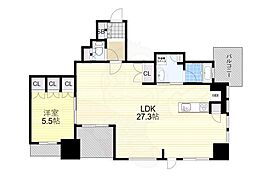 プラウドタワー梅田豊崎 2LDKの間取図画像