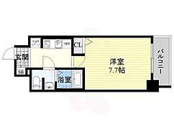 レオンヴァリエ福島野田 1Kの間取図画像