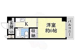CasaGrande 1Kの間取図画像