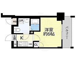 プレサンス天満ステーションフロント 1Kの間取図画像