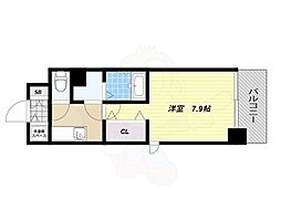フォーリアライズ福島ウエスト 1Kの間取図画像