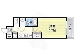 アクアプレイス福島EYE 1Kの間取図画像
